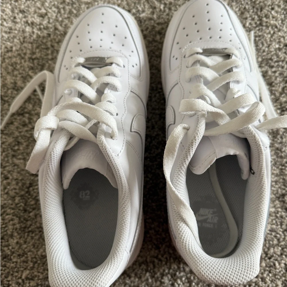 Nike Air Force 1 White Sneakers - Picture 5 of 6